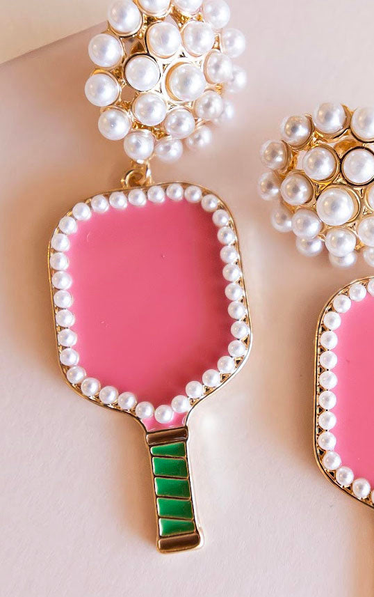 Pickleball Earrings | Pink and Green Earrings | Pickleball Gift | Pickleball Gift for Mothers Day | Maggie