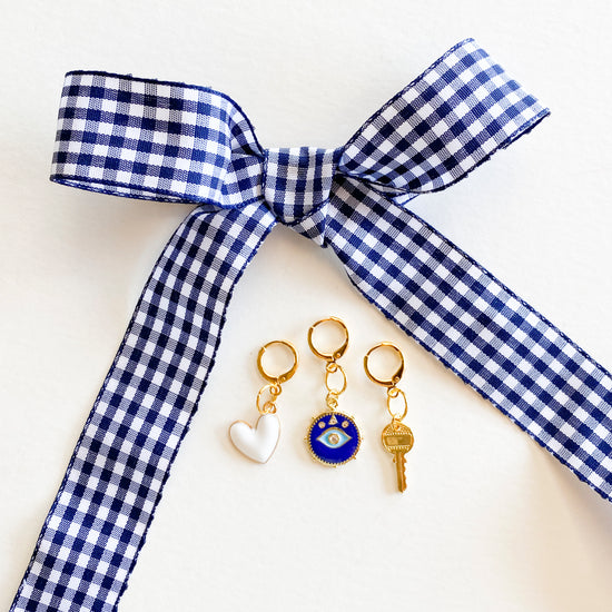 Gingham Shoe Charm and Lace Sets – Trendy & Customizable Shoe Jewelry