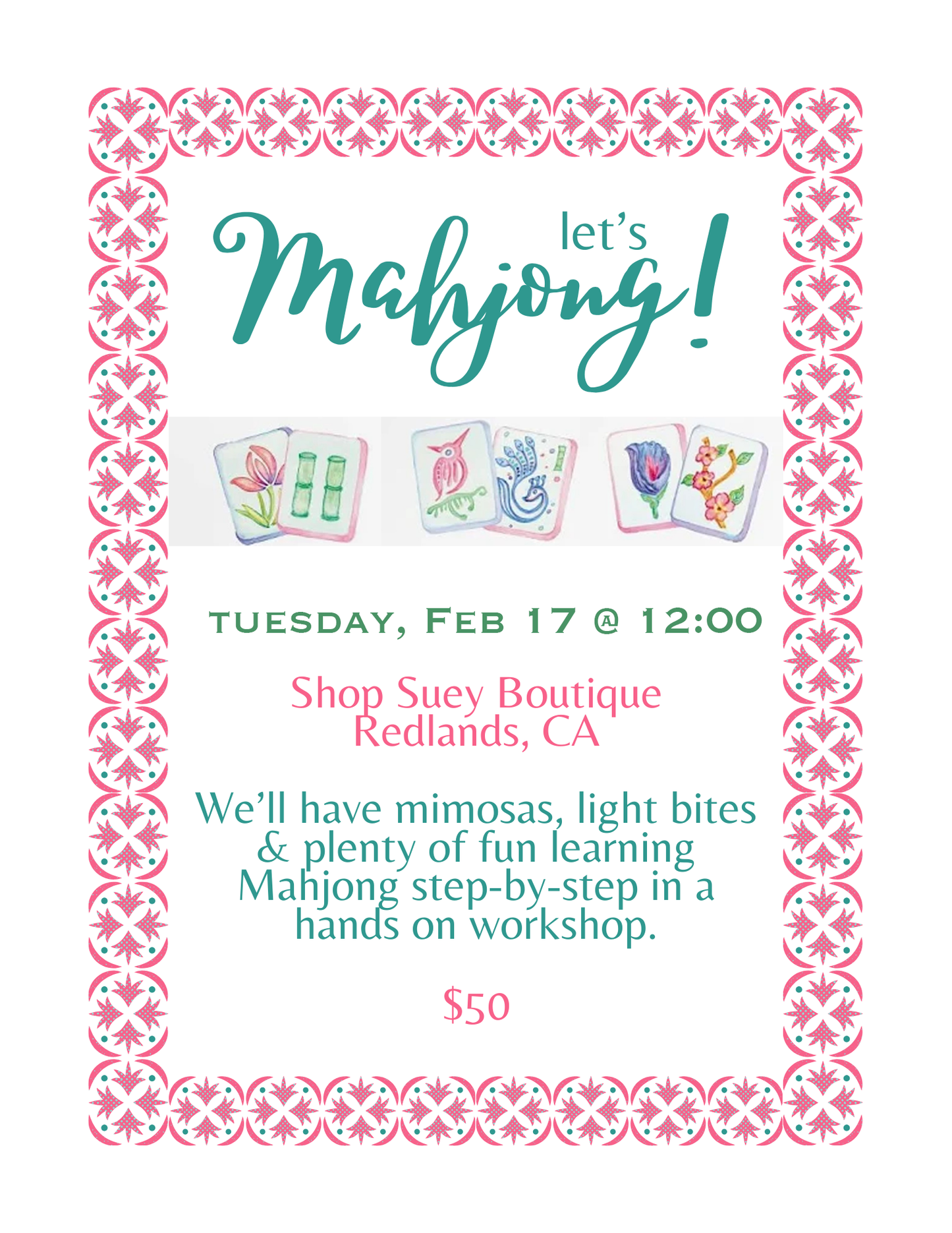 Let's Mahjong | Tuesday Feb. 17th | 12:00pm