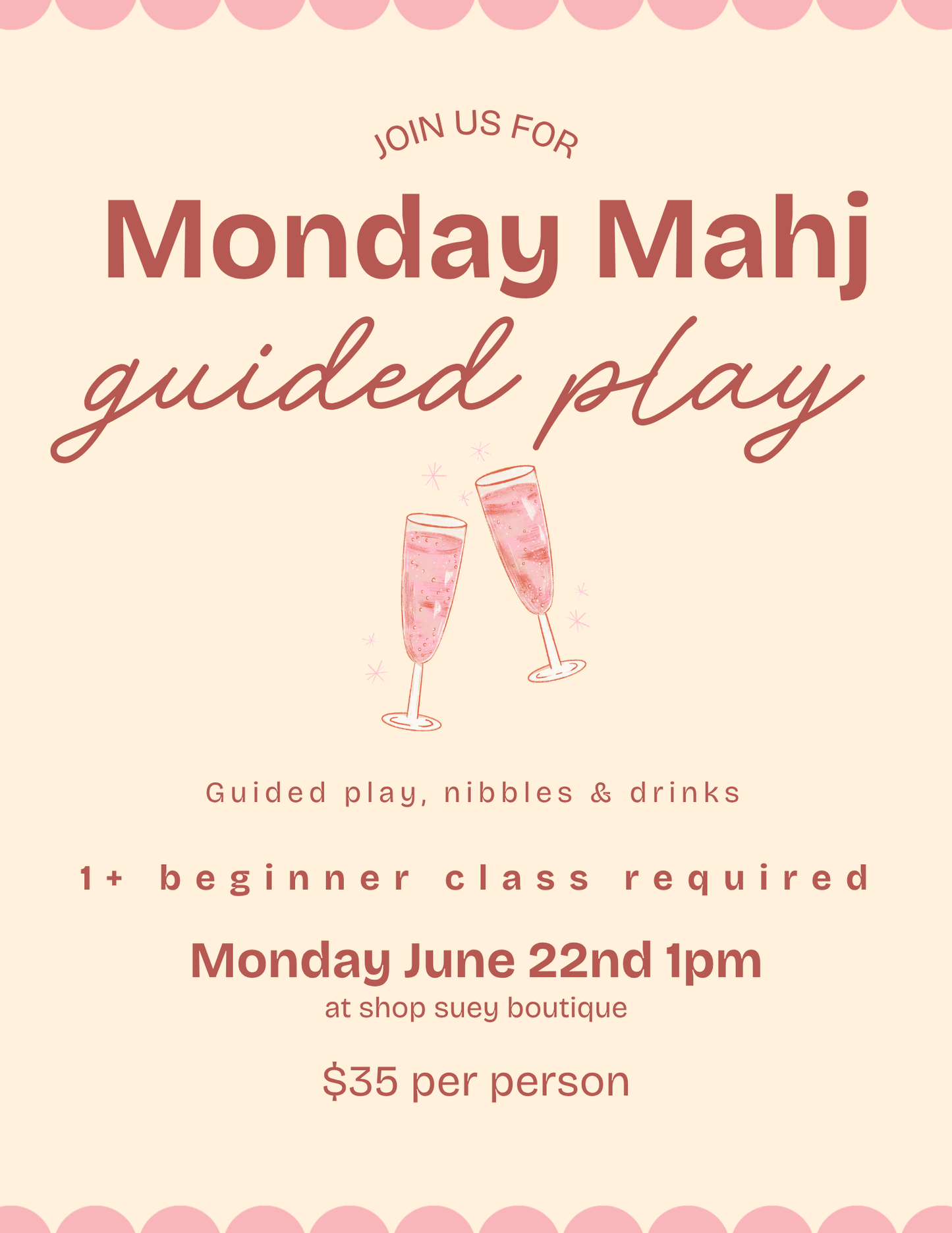 Monday Mahj - Guided Play | Monday, June 22nd 1pm