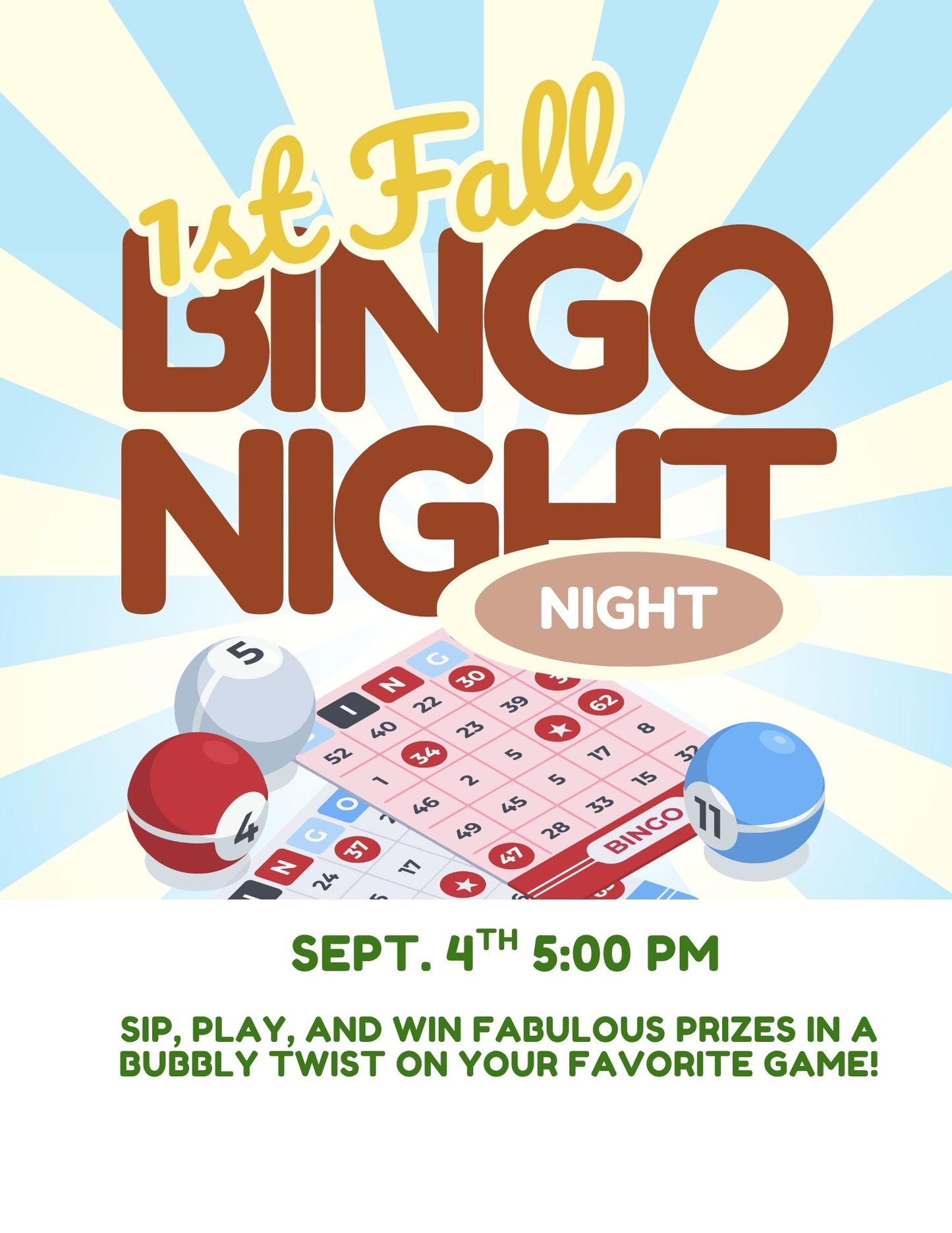 Bingo Night | Friday, Sept. 4th| 5pm