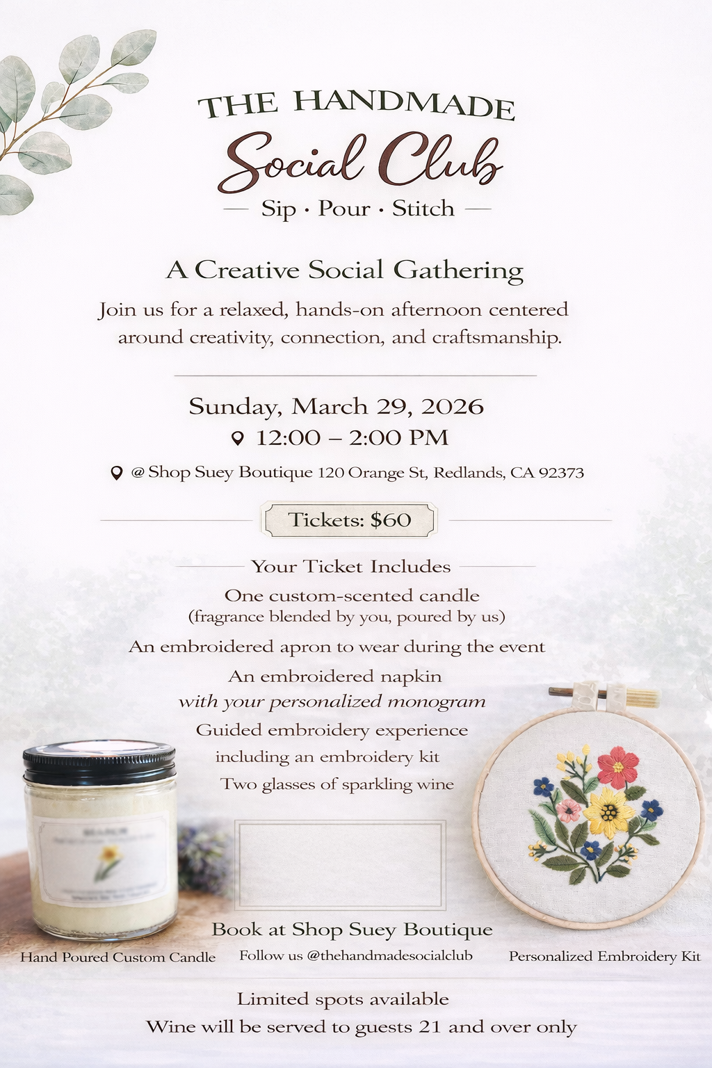 The Handmade Social Club | Sunday March 29th, 12:00