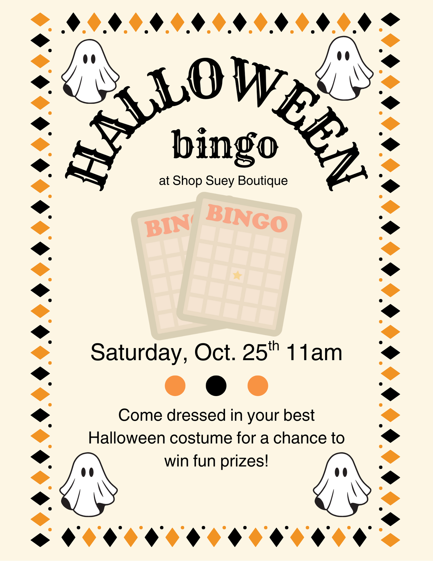 Halloween BINGO 10/25/25 11am
