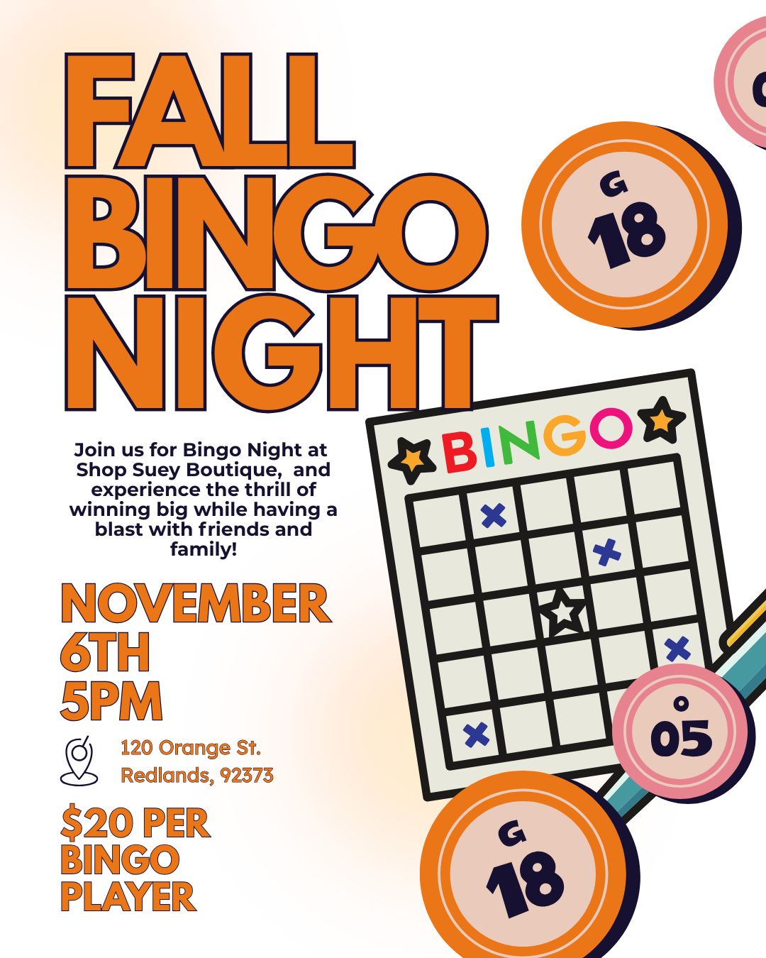 Bingo Night | November 6th | 5pm