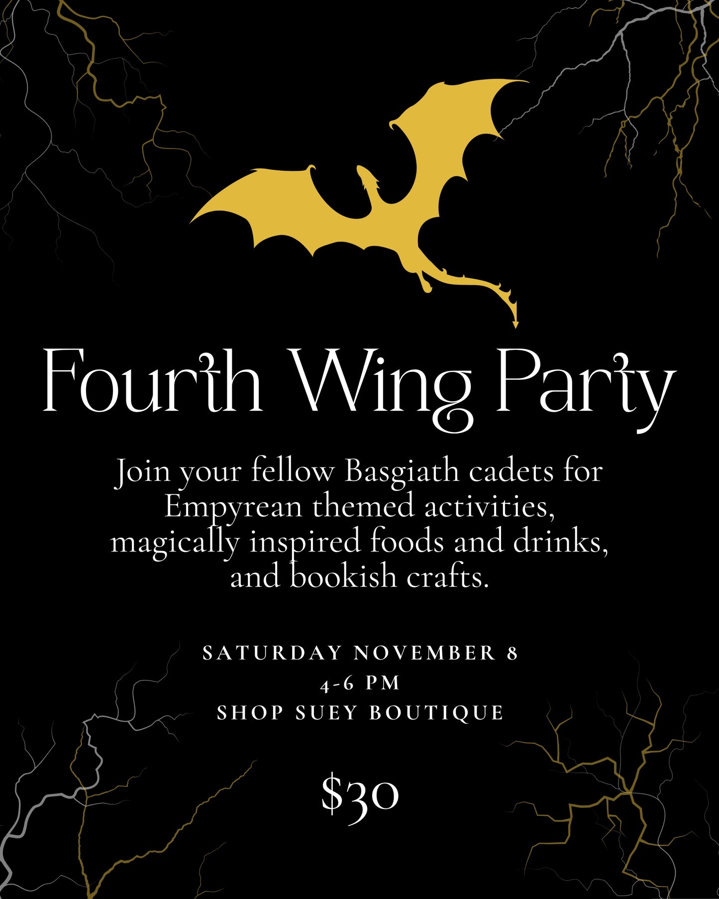 Fourth Wing Party | Nov. 8th 4pm | Redlands