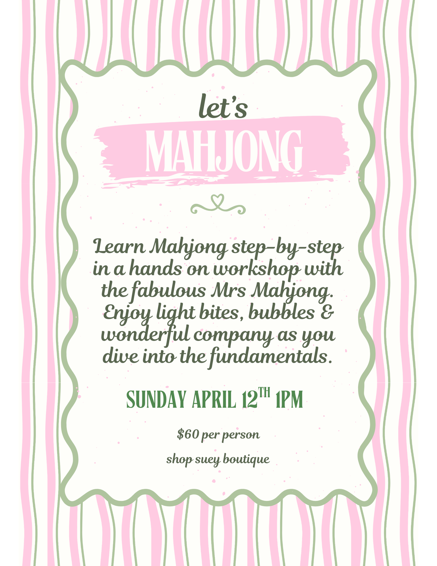 Let's Mahjong | Sunday, April 12th | 1pm