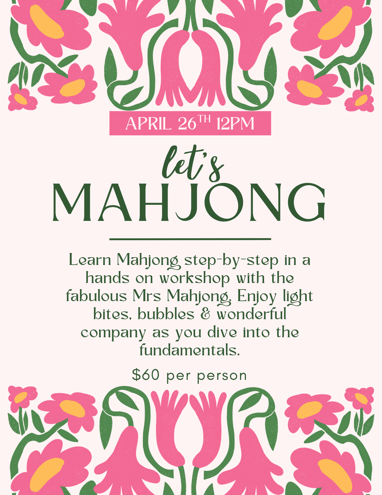 Let's Mahjong | Sunday, April 26th | 12pm