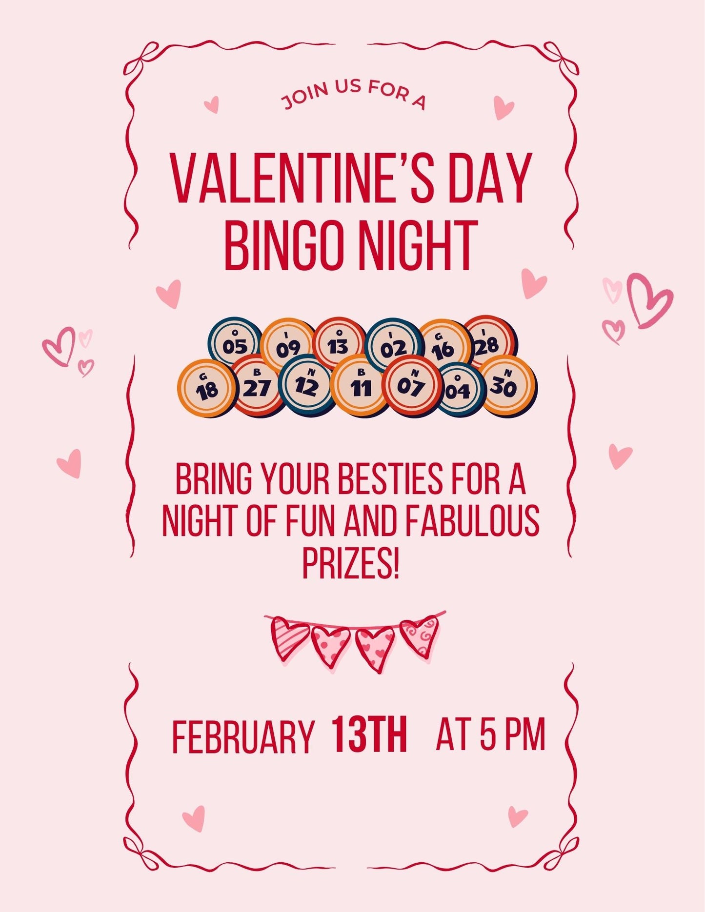 Galentine's Bingo Night | Feb. 13th | 5pm