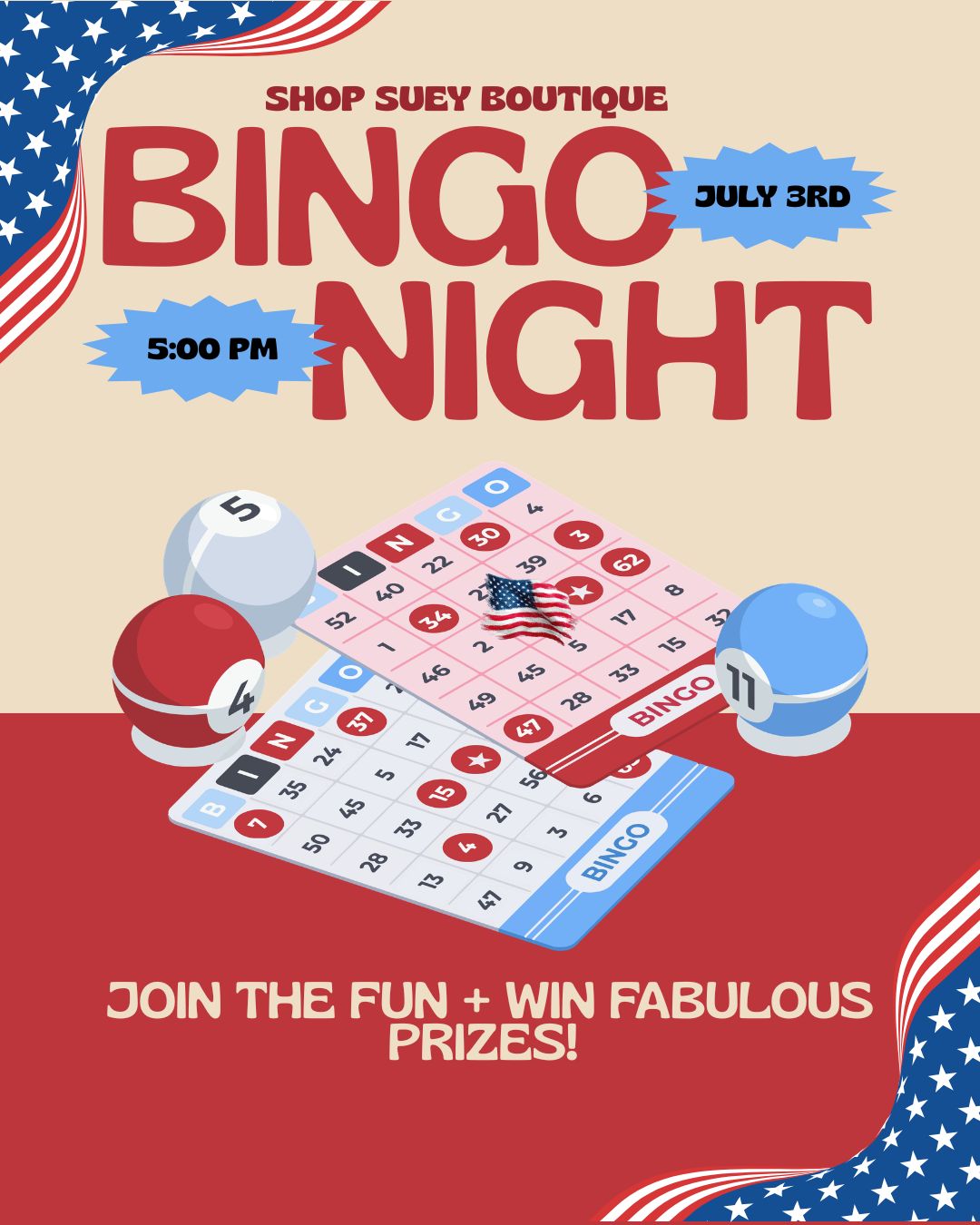 Bingo Night | Friday, July 3rd | 5pm