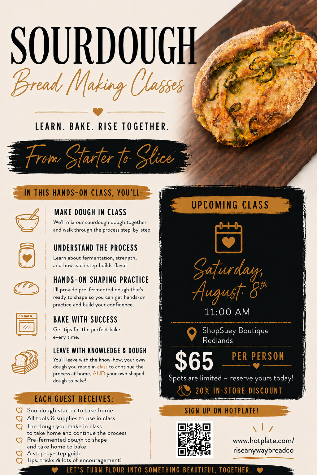 Sourdough Bread Making Class | August 8th 11:00am
