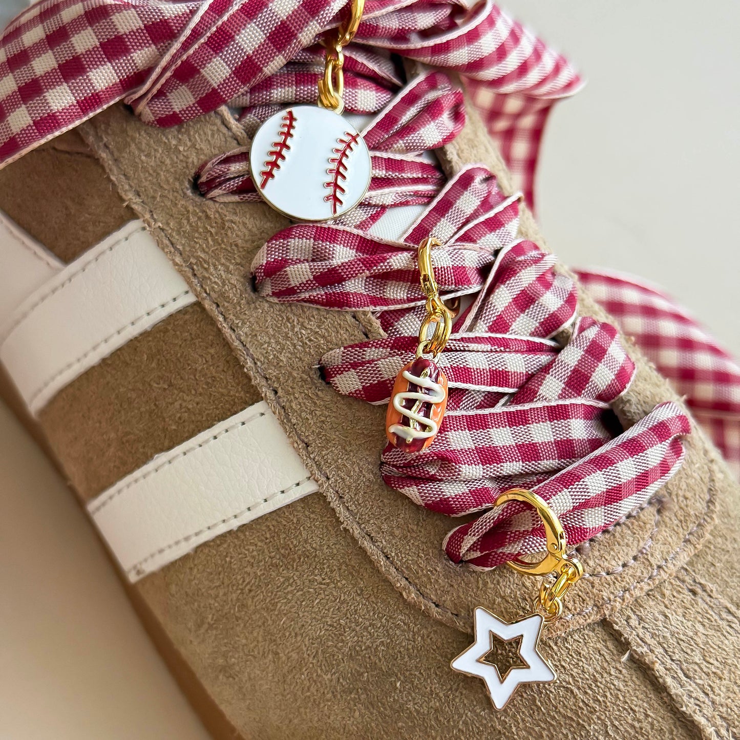 Baseball Game Day Shoe Charm Lace Set