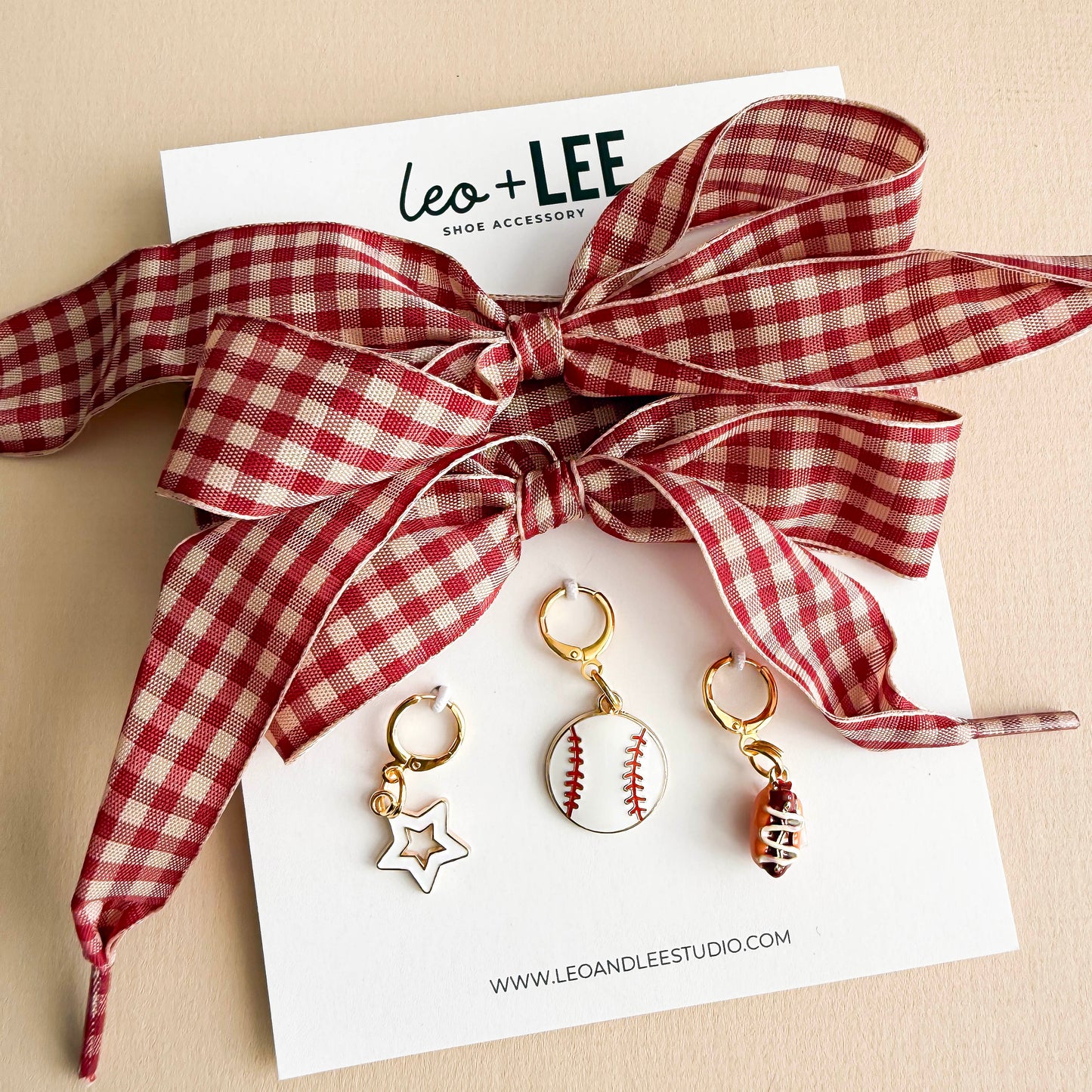 Baseball Game Day Shoe Charm Lace Set