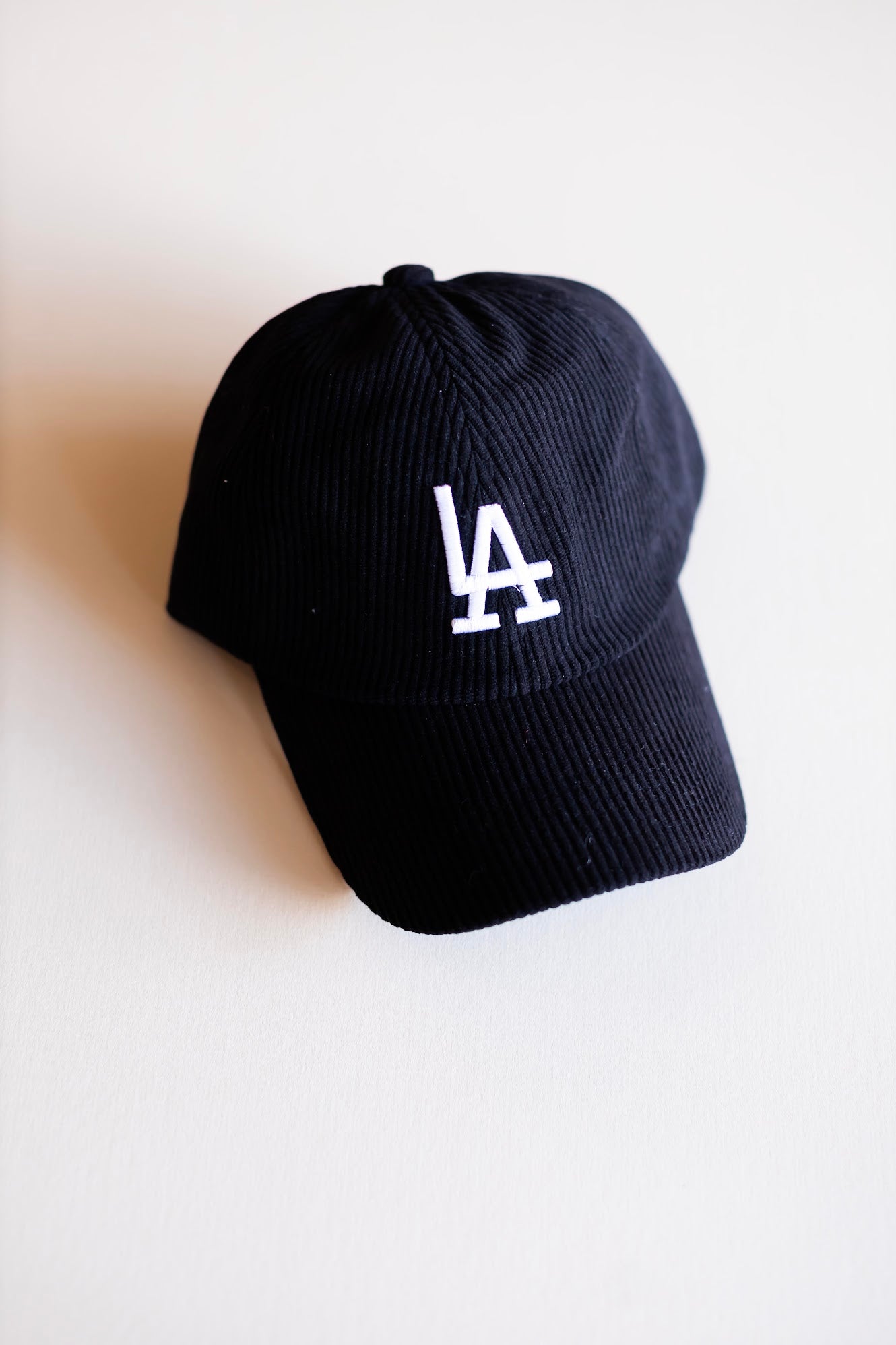 Black Corduroy LA Baseball Hat | LA Dodgers  Cap