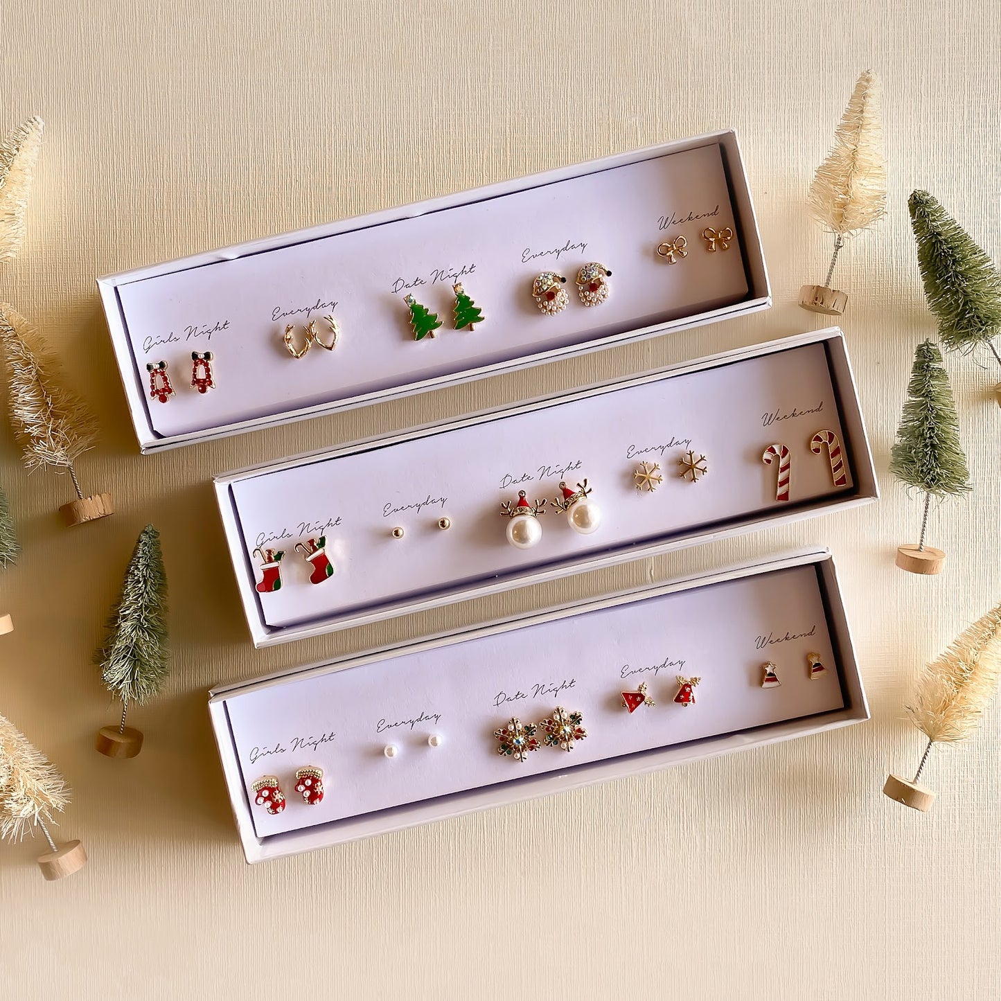 Boxed Christmas Earrings Set | Gift Ready