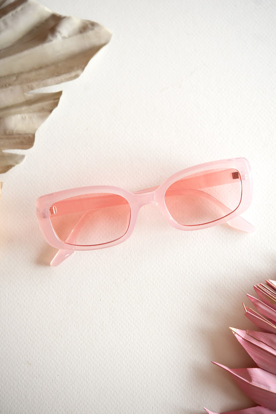 Load image into Gallery viewer, Coastal Cottage Sunnies Collection | Blush Stylish Sunglasses | Boho Chic Beach Babe Sunnies | Pink and Rose Gold Flirty Sunglasses | UV Protection | Brunch Date Pink Sunnies
