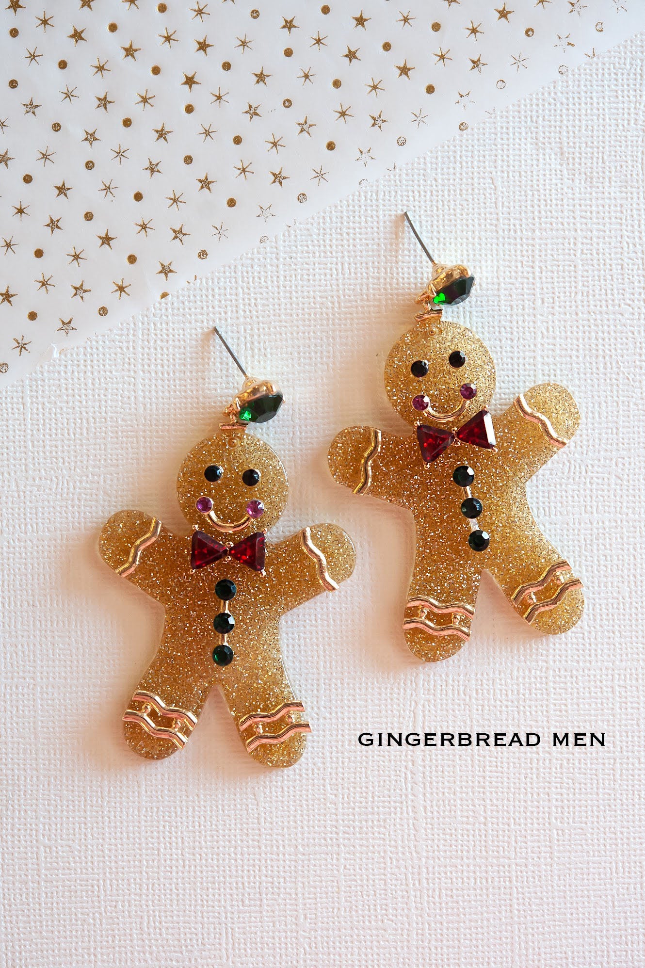 Christmas Gingerbread Men Earrings | Cheerful holiday cookie earrings