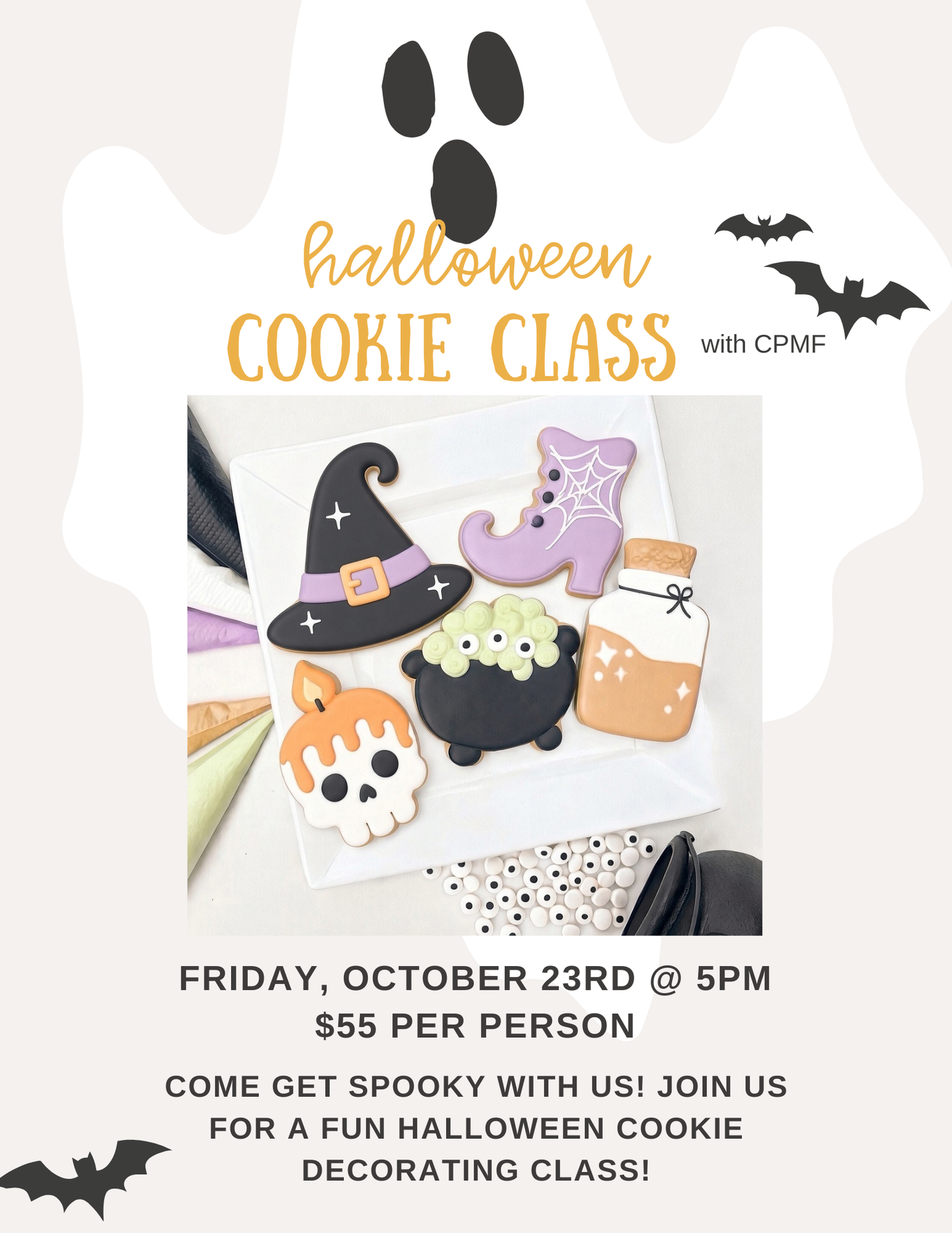Halloween Cookie Class with CPMF | Friday, Oct. 23rd 5pm