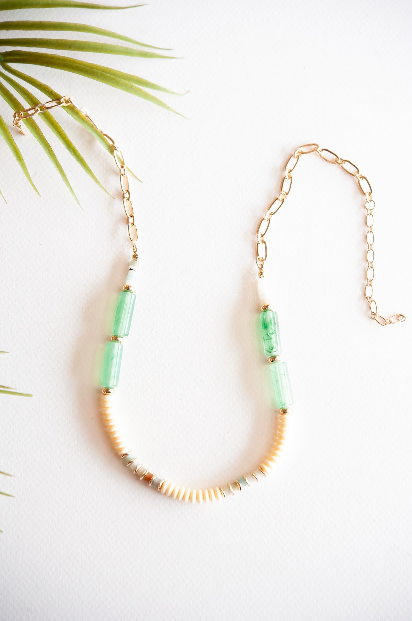 Ronnie Jade and Wood Necklace | Tropical Vibes Beaded Necklace