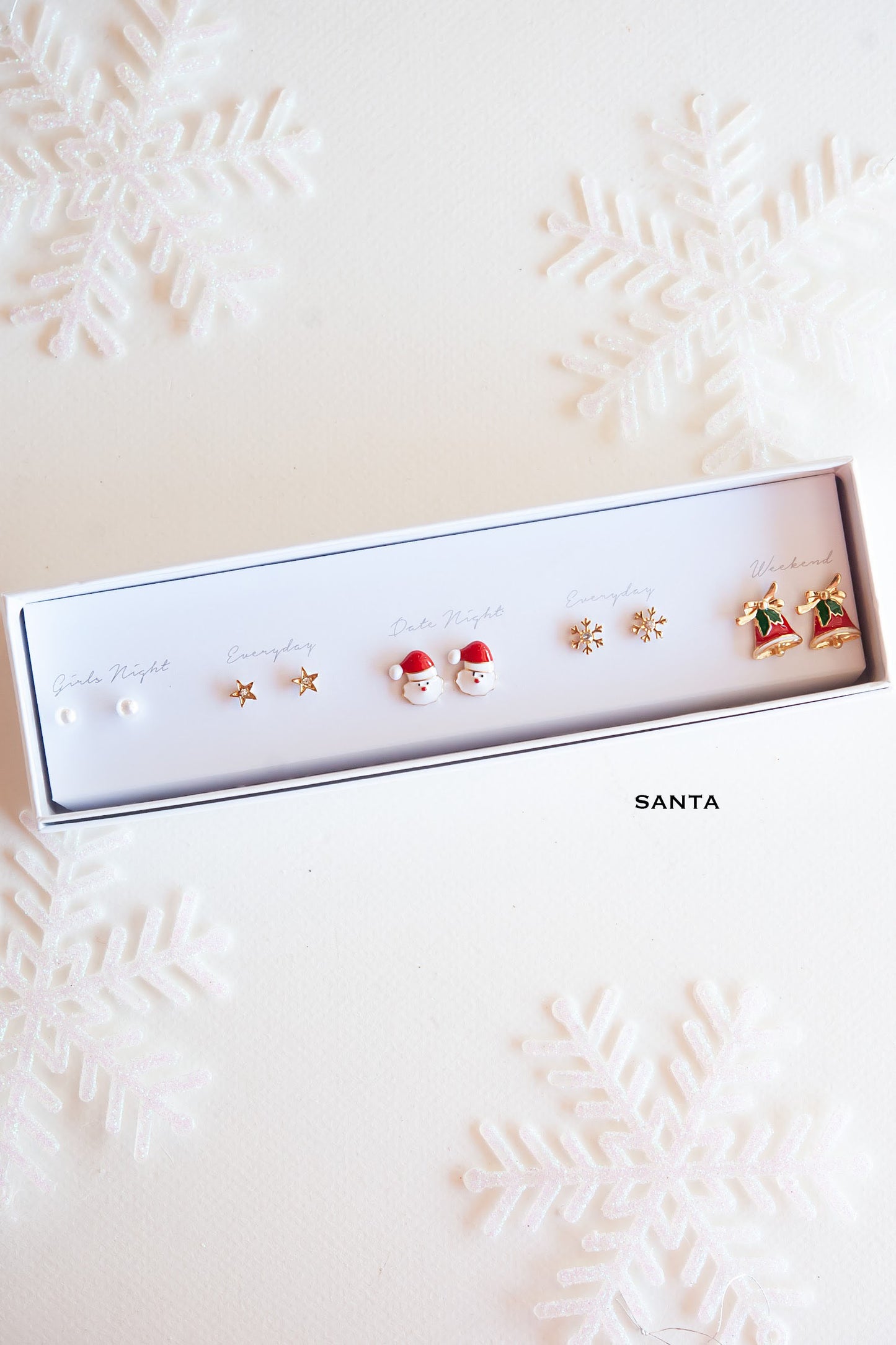 Boxed Christmas Earrings Set | Gift Ready Holiday Stud Sets | Dainty Antler Jewelry | Festive Whimsical Accessories
