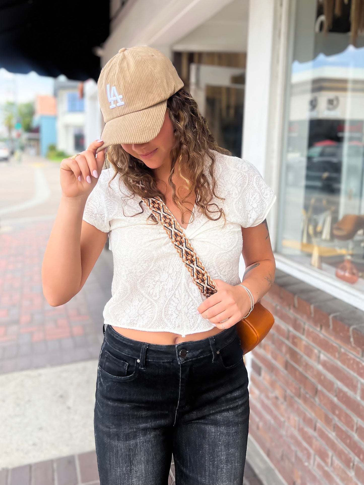 Corduroy LA Baseball Cap | Earth Tone Dodgers Ball Hat