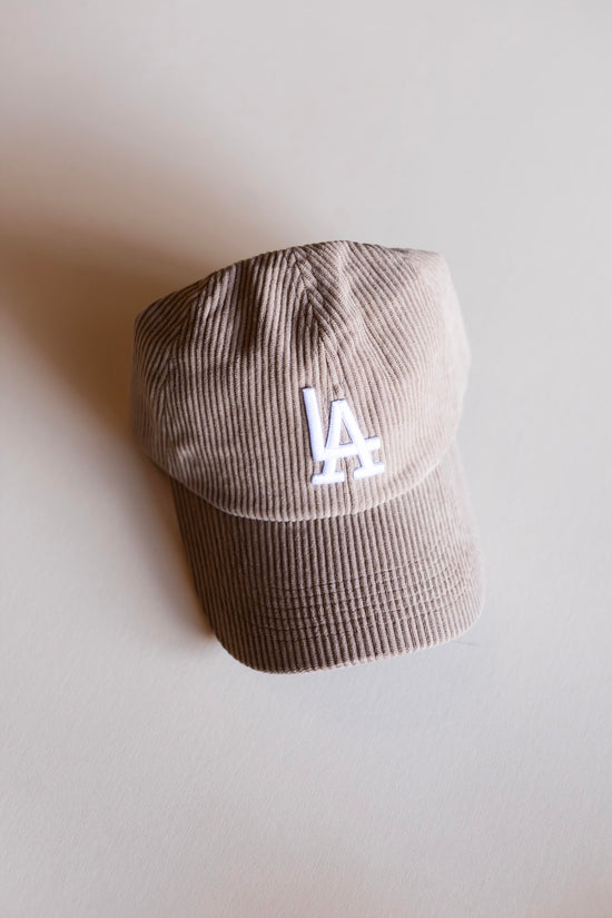 Corduroy LA Baseball Cap | Earth Tone Dodgers Ball Hat