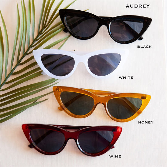 Load image into Gallery viewer, Aubrey Small Cat Eye Sunglasses | Retro Acetate Sunnies | Hollywood Vibes Sunglasses
