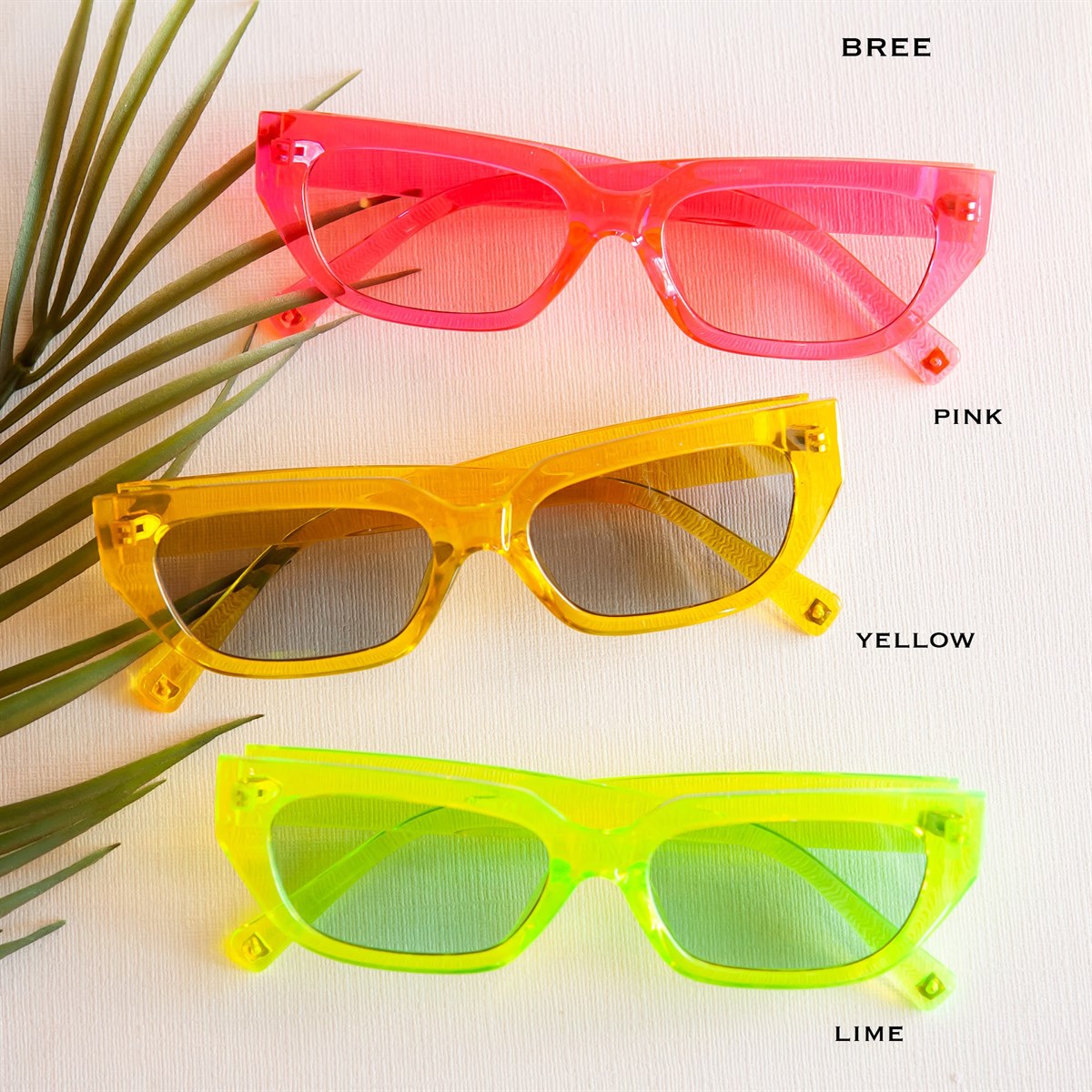 Bree Small Frame Retro Sunglasses | Neon Colored Sunnies | Trending Rectangle Sunglasses